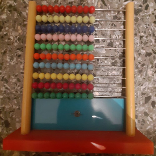 Vintage abacus counting frame used from the 1970s