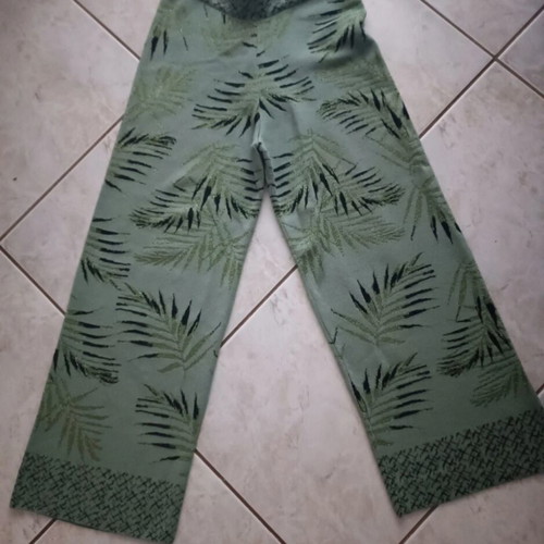 Zara wide-leg pants small, green