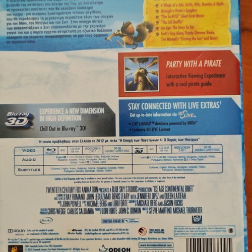 Ice Age Blu-Ray 3D & 2D dubbed, like new