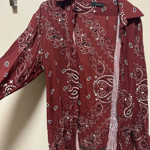 Lumina burgundy pants and shirt set like new