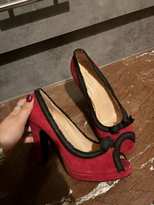 Γόβες Marc Jacobs μεταχειρισμένες, κόκκινες, νούμερο 40 με φθορές στον πάτο