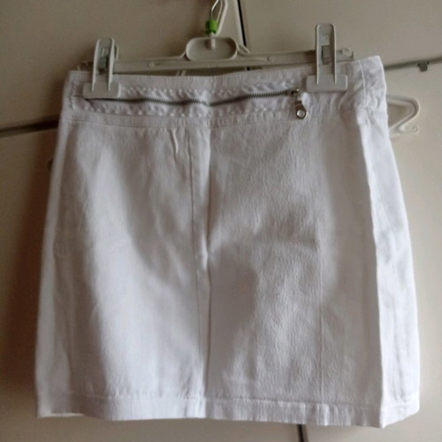 Esti white short skirt made of soft denim, like new