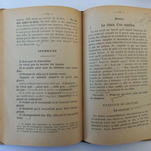Methode de Lecture et de Langage French book used, 1926
