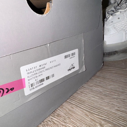 Balenciaga Triple S sneakers new with clear sole, white