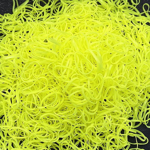 Silicone Hair Elastics Yellow Pack of 1000 New