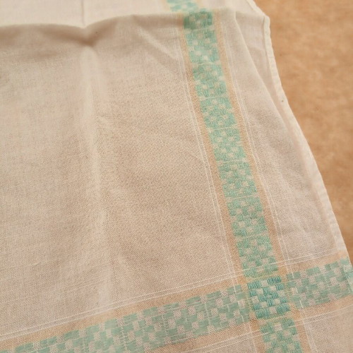 Cotton vintage petou scarf like new with blue decorative design