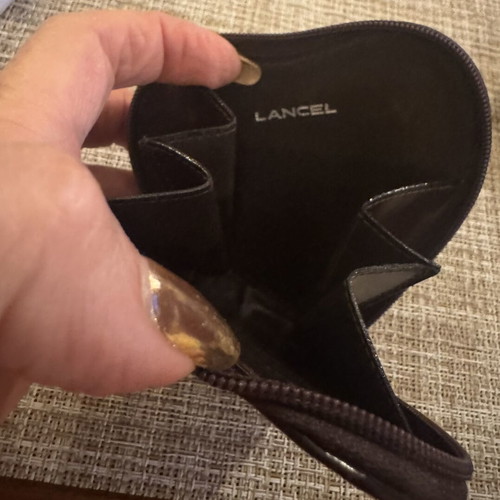 LANCEL Vintage 90s Leather Heart Coin Purse