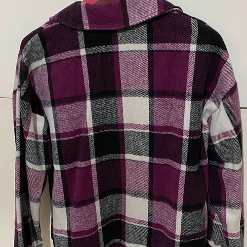 Checked Jacket like new, purple and white, one size
