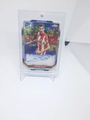 Topps Chrome Atletico Madrid Stefan Savic Auto OC Speckle 09/35 μεταχειρισμένο