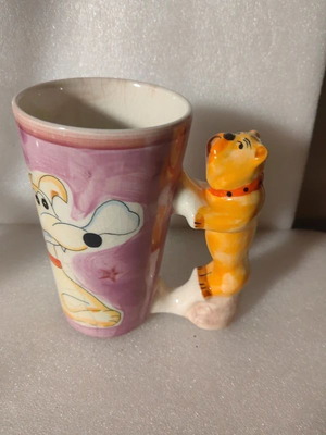 Vintage ceramic dog mug used, good condition