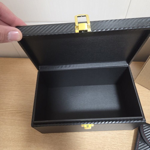 Faraday box set for car key signal protection, new, carbon texture