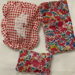 Handmade doll pillowcases and sheet used