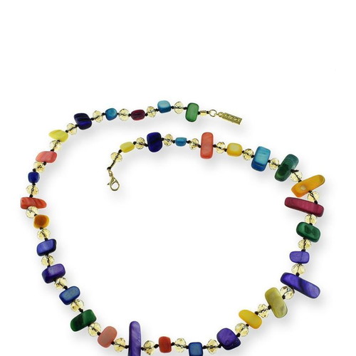 Ozze handmade necklace new with crystals and semiprecious stones