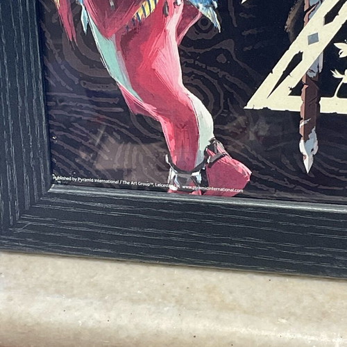 Zelda Breath of the Wild frame with original poster like new
