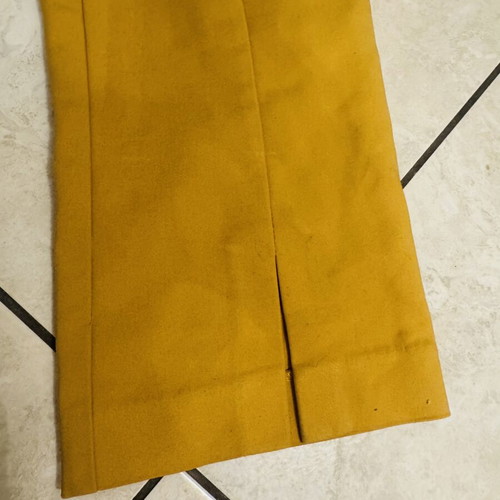 High-waist paperbag pants mustard ochre, like new, size S