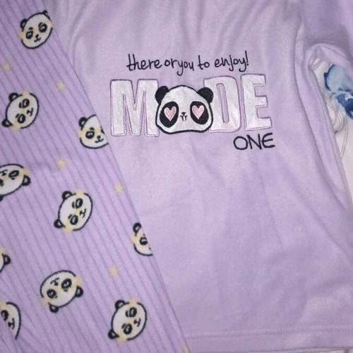 Girls' fleece pajamas for 12 years old like new, purple