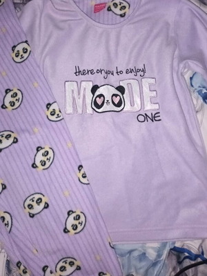Girls' fleece pajamas for 12 years old like new, purple