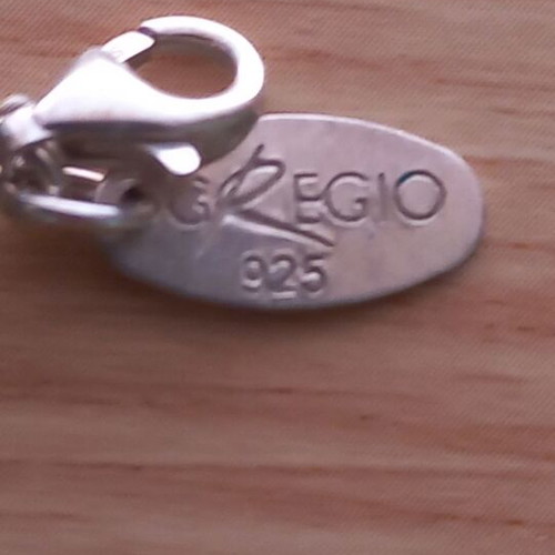 Gregio silver necklace like new with 925 elements and blue beads
