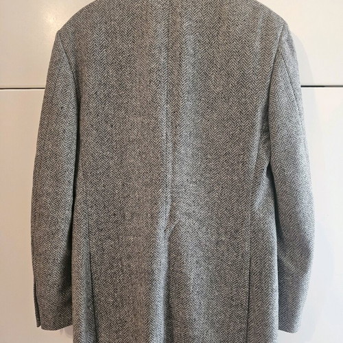 Cerruti wool blazer used, gray, herringbone pattern, size M