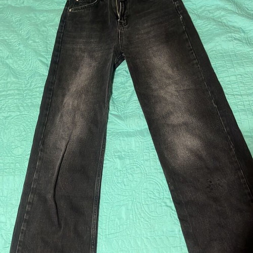 Washed Black Boyfriend Wide Leg Jeans Zara size XS like new