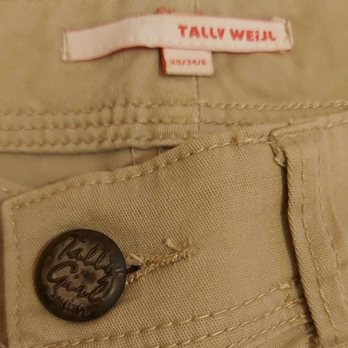 Tally Weijl Women's Beige Denim Pants used, size 34 XS