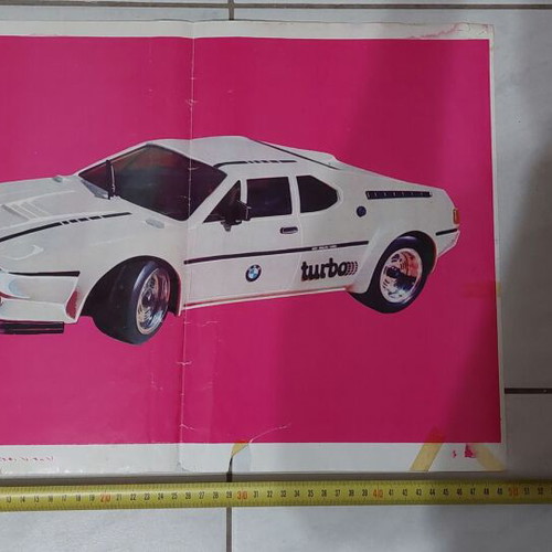 BMW 1980 Berlina Turbo collectible poster used