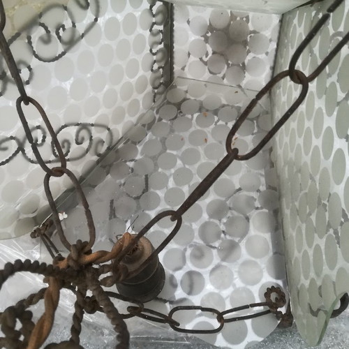 Antique lamp used, handmade, over 70 years old