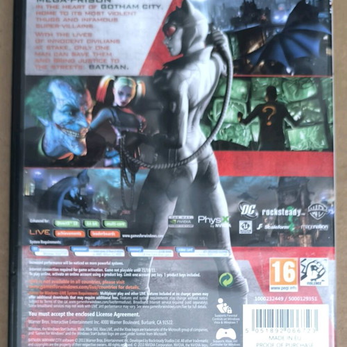 Batman Arkham City PC DVD-ROM like new