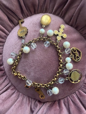 D&G vintage charm bracelet with pearls