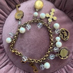 D&G vintage charm bracelet with pearls