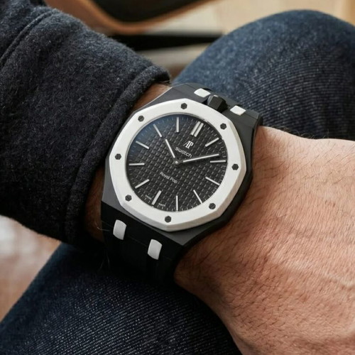 Swatch Royal Pop black wristwatch with bracelet