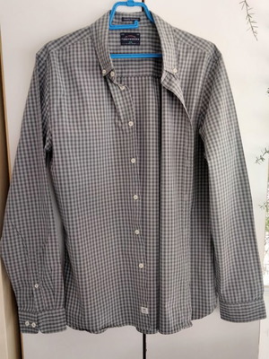Funky Buddha men's checked shirt like new, grey, size L