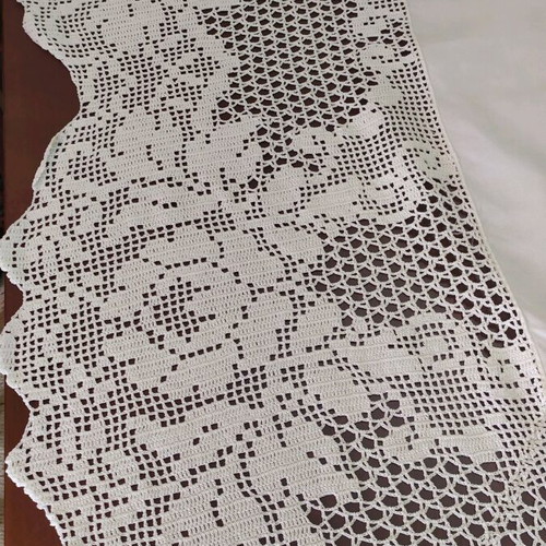 Handmade square tablecloth new 95x95 fully hand-stitched