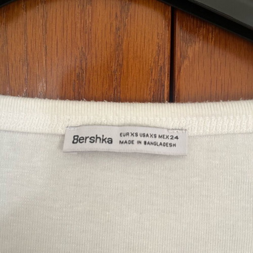 Bershka White Simple Women's T-shirt like new, XS