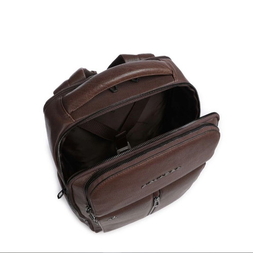Piquadro leather backpack new, brown, for 15.6'' laptop