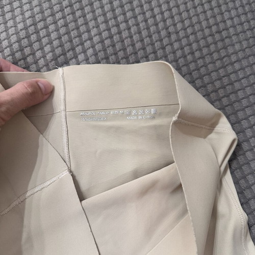 High-waisted nude seamless shapewear slip, size M