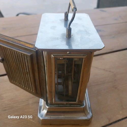 Musical Travel Clock used, analog, tabletop, 1900s 1910s