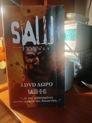 Saw trilogy DVD used, subtitles, horror thriller