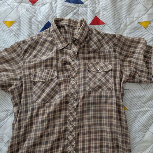 Men's short-sleeve shirt used, size M, beige