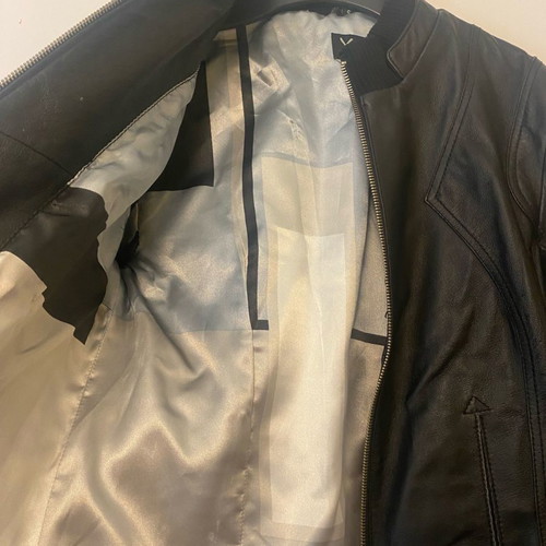 Ysatis leather jacket black, size S
