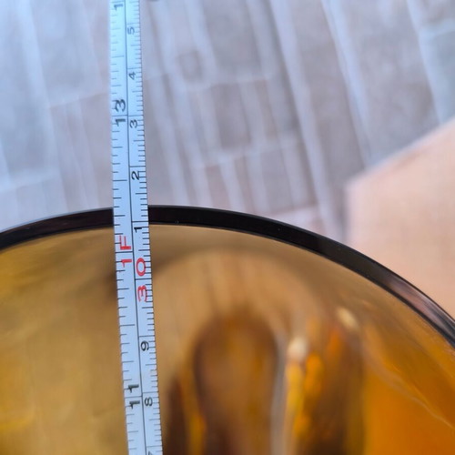 Amber wavy vase like new
