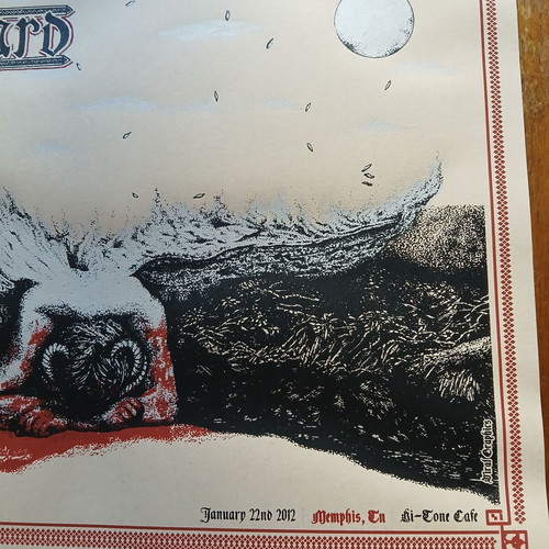 Graveyard gig poster screen print like new, numbered and signed