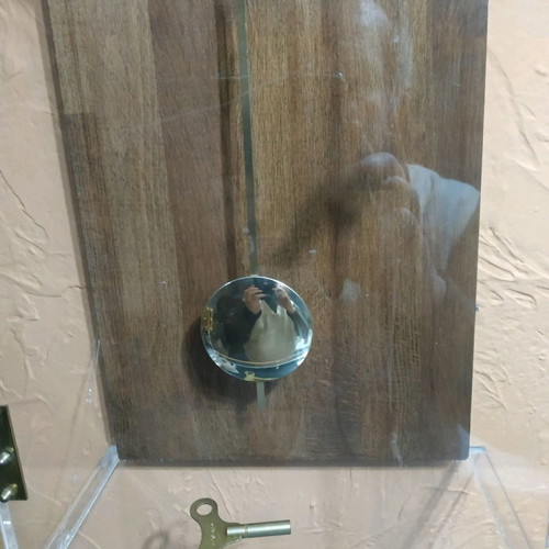 Wall clock wind-up new with plexiglass dial