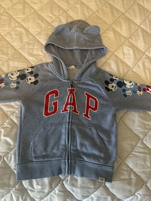 Gap Disney hoodie zipper jacket like new, 3 years, blue, 98 cm