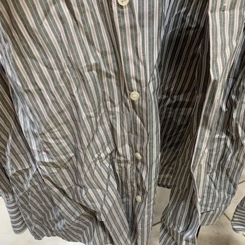 Kiros men's striped shirt like new, size XL, white and gray