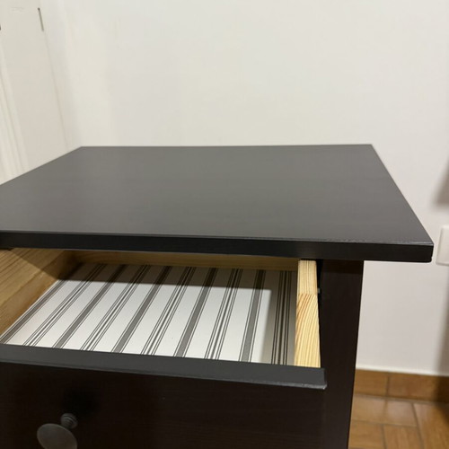 IKEA Hemnes nightstand with drawer, dark brown or red, set of 5