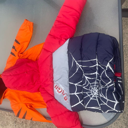 Raincoat tiger, Marvel Spider Man jacket and Zara shorts like new