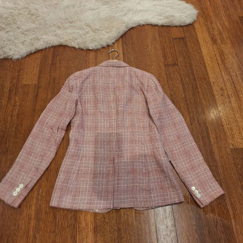 Pink linen jacket 100% Massimo Dutti like new, size S