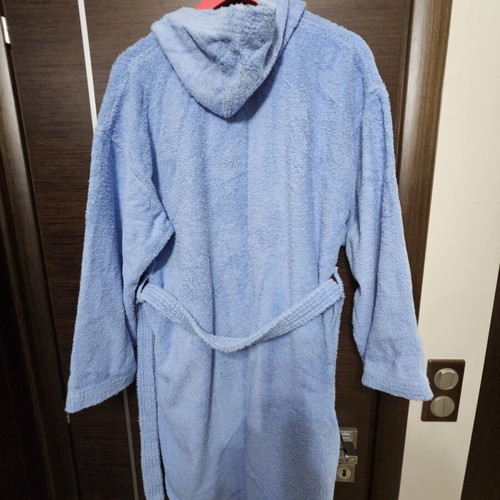 Klotsotiras men's bathrobe used, hooded, size M-L