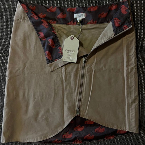 Cherokee Vintage Y2K Beige Skirt with Unique Print, New with Tag